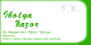 ibolya mazor business card